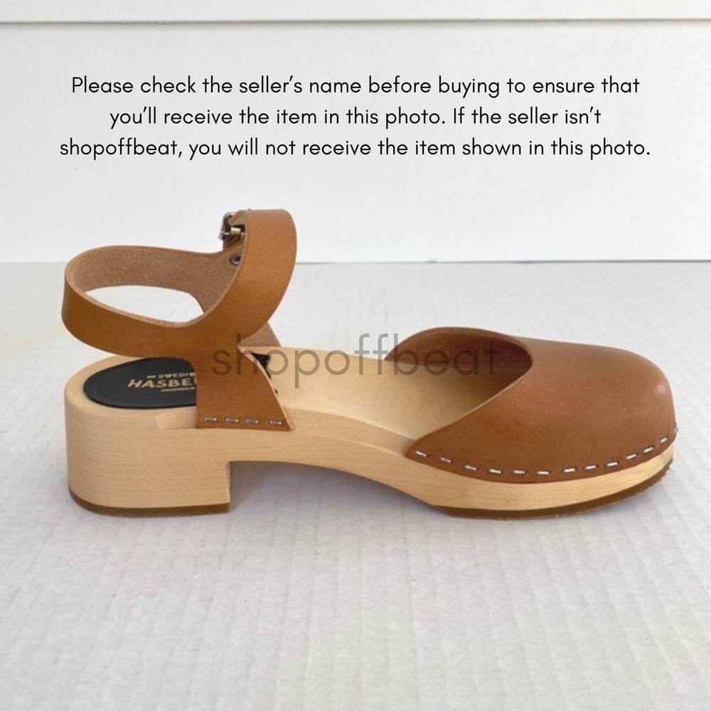 NEW Swedish Hasbeens New Covered Sandal Clog Nature 36 - Picture 10 of 15